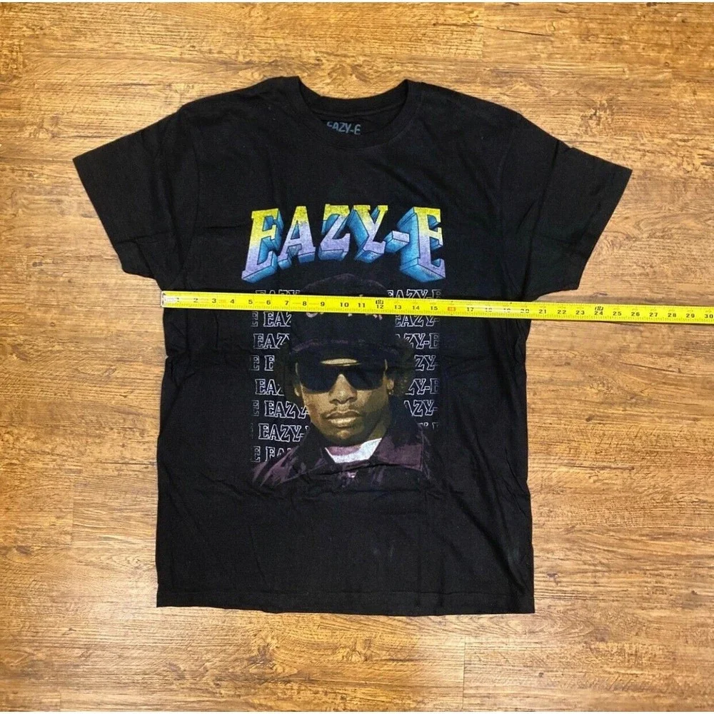 NEW! EAZY-E Compton N.W.A Graphic Rap Tee T Shirt‎ Vintage Style Men's L Black